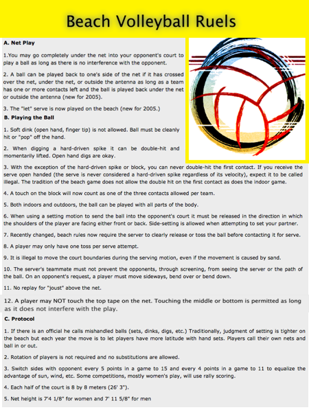 Rules on sale of volleyball